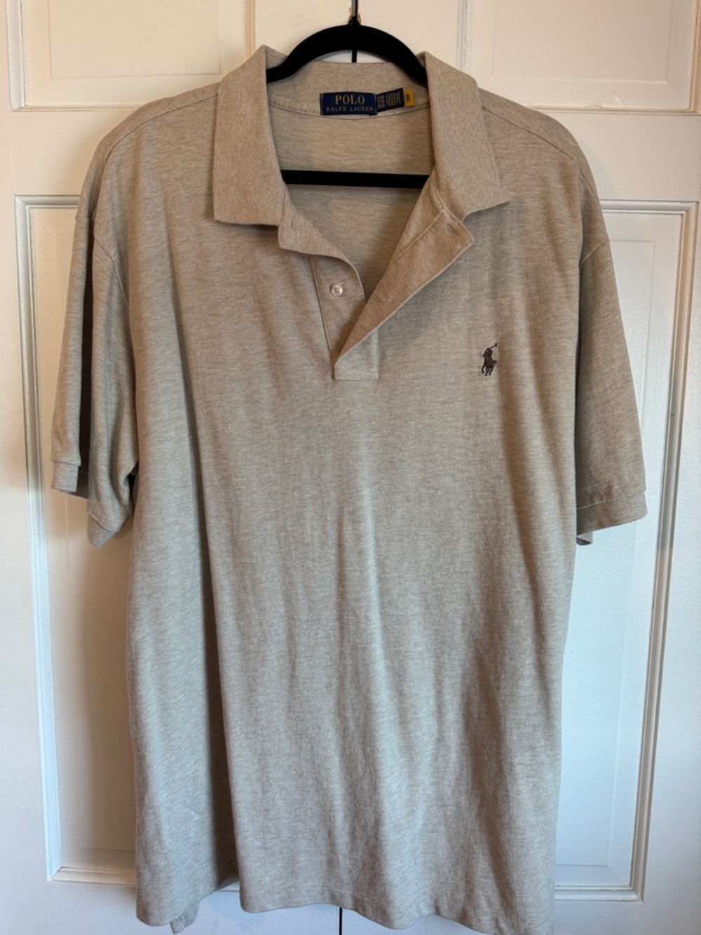 Polo by Ralph Lauren Men's Light Beige Short-Sleeve Polo